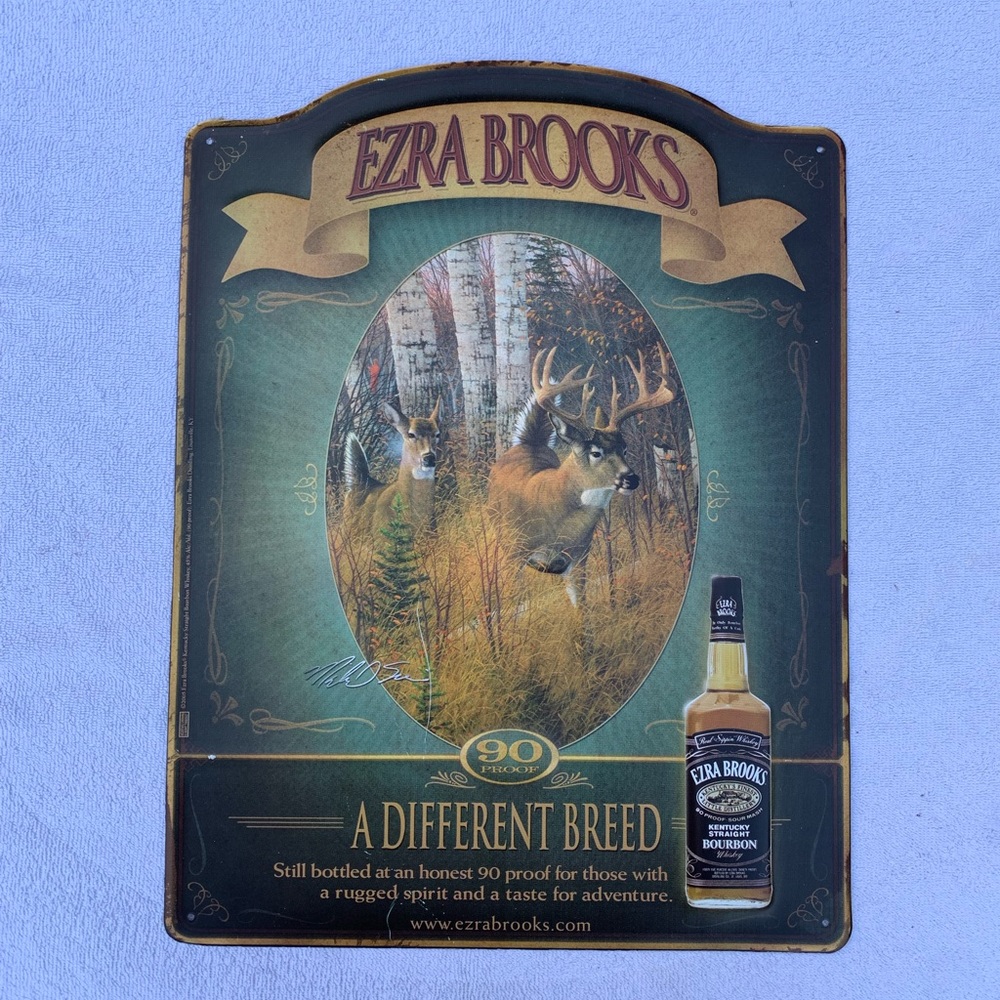 Metal Stamped Liquor Sign